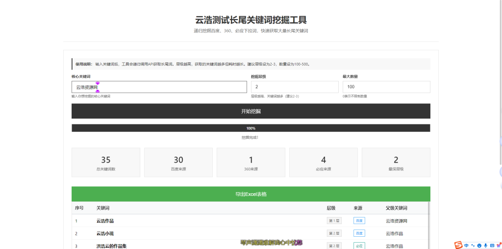 图片[2]-YH0083 SEO关键词长尾关键词挖掘优化工具-云浩资源网