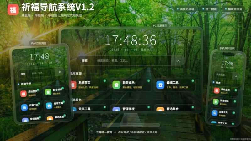 YH0176 祈福导航V1.2版本 更新优化控制逻辑和前台UI-云浩资源网