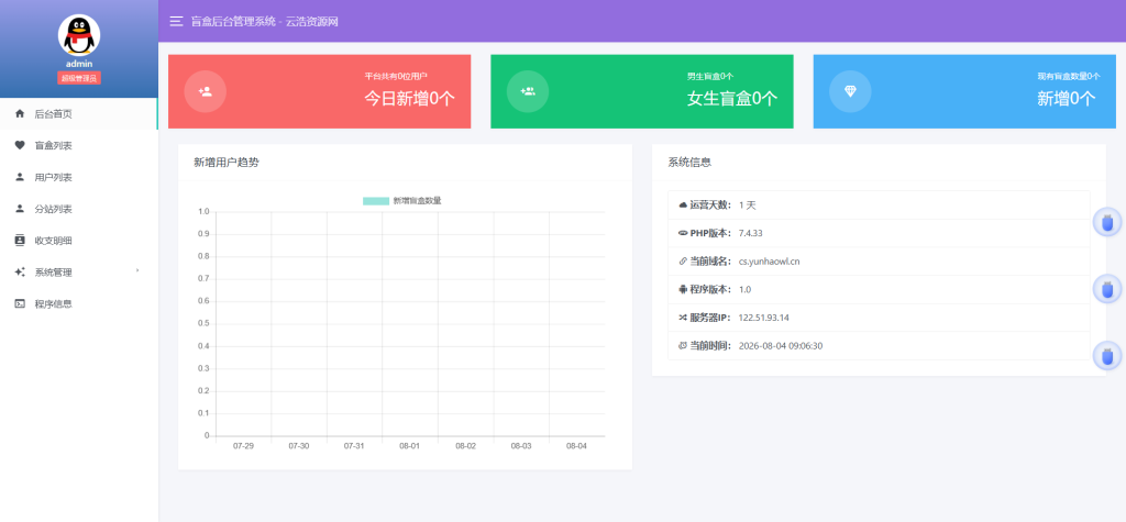 图片[2]-YH0239 豪华交友盲盒系统源码 含会员分站分销系统 对接易支付-云浩资源网